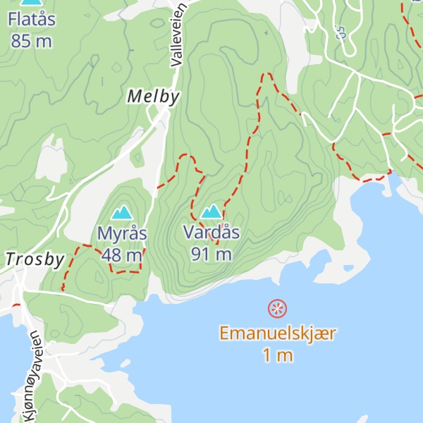 Map of Vardås
