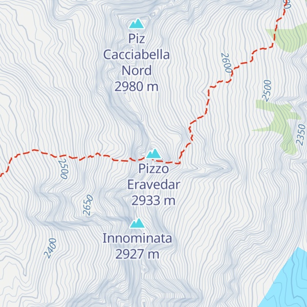 Map of Pizzo Eravedar