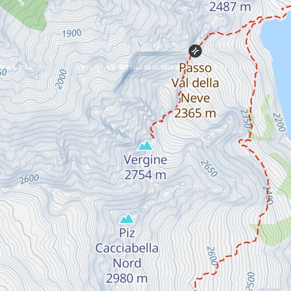 Map of Vergine