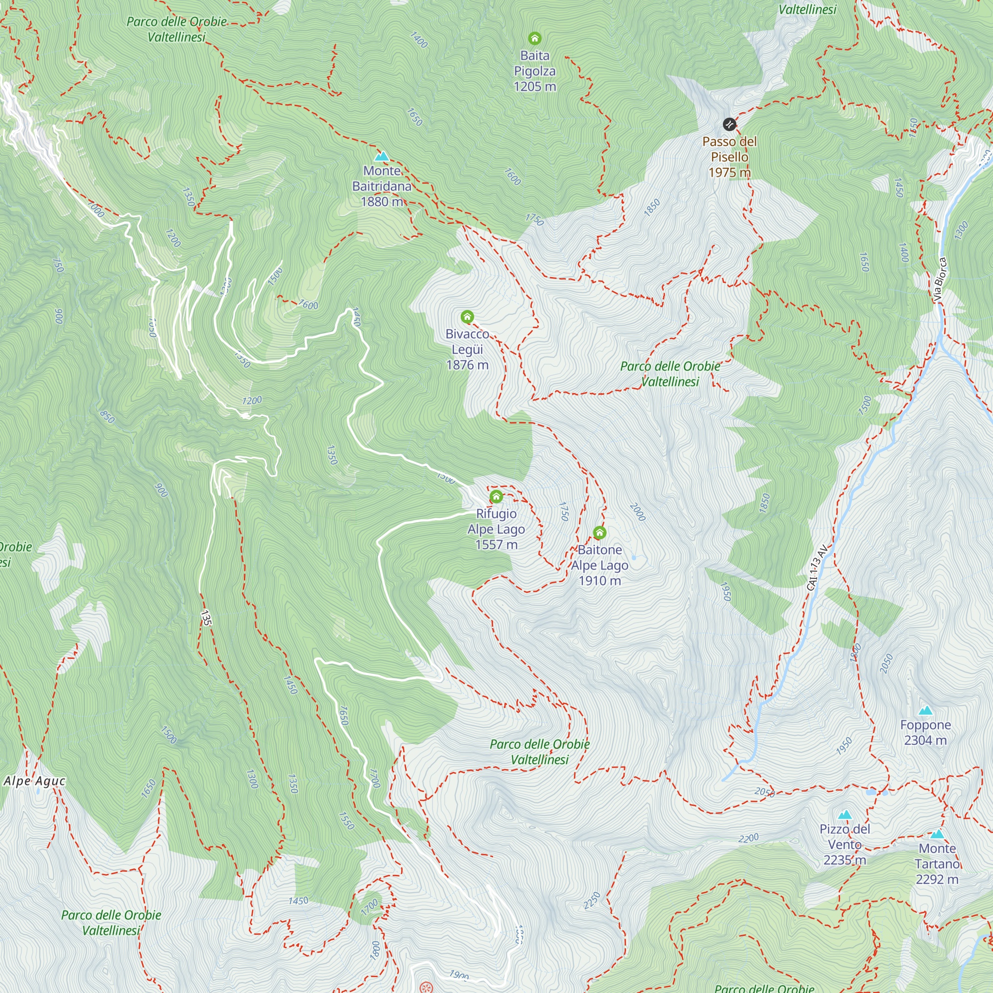 Rifugio Alpe Lago map