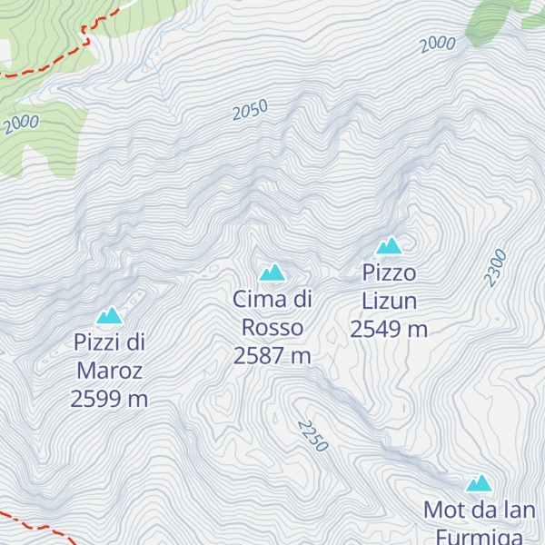 Map of Cima di Rosso