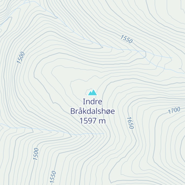 Map of Indre Bråkdalshøe