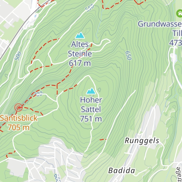 Map of Hoher Sattel