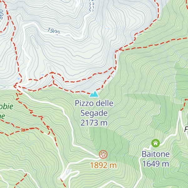 Map of Pizzo delle Segade