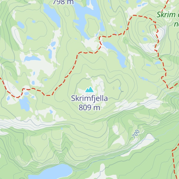 Map of Skrimfjella