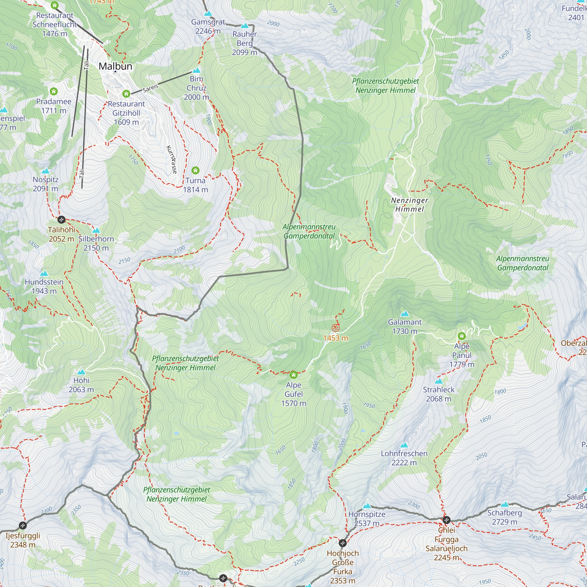 Alpe Stafeldon map