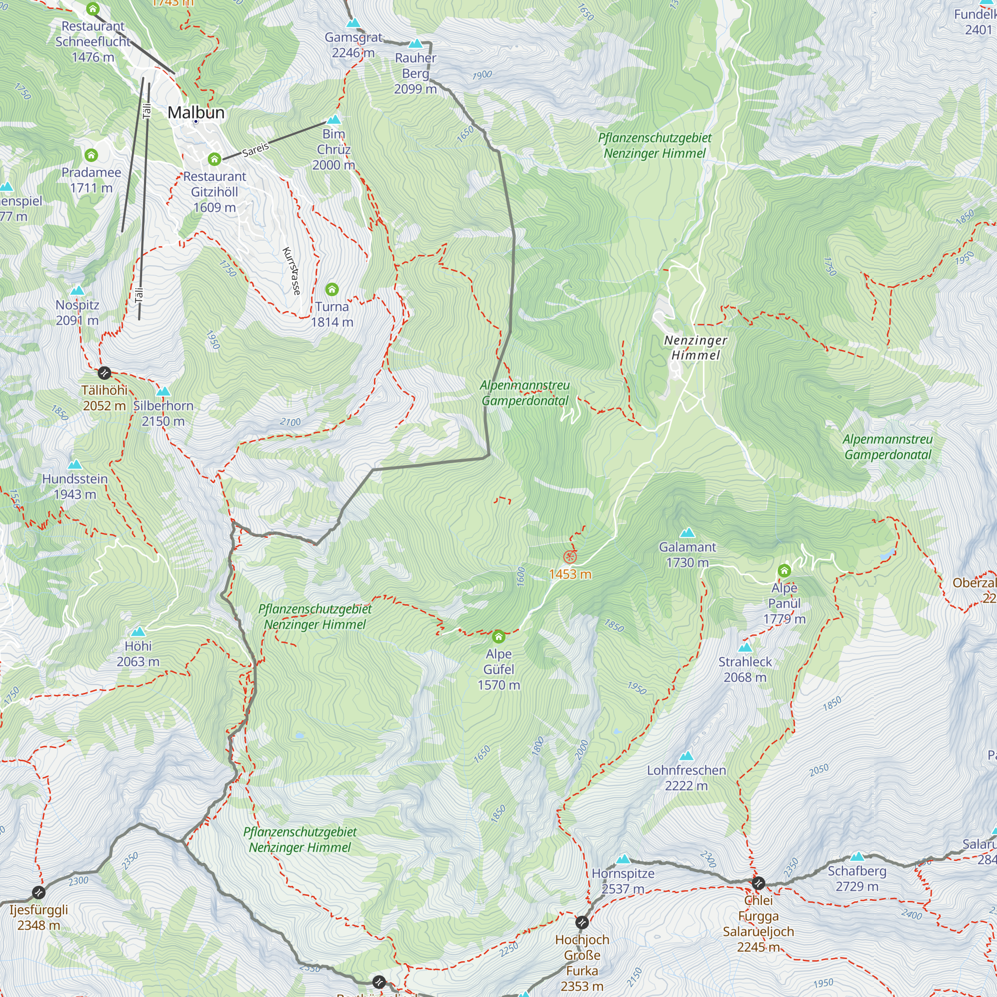 Alpe Stafeldon map