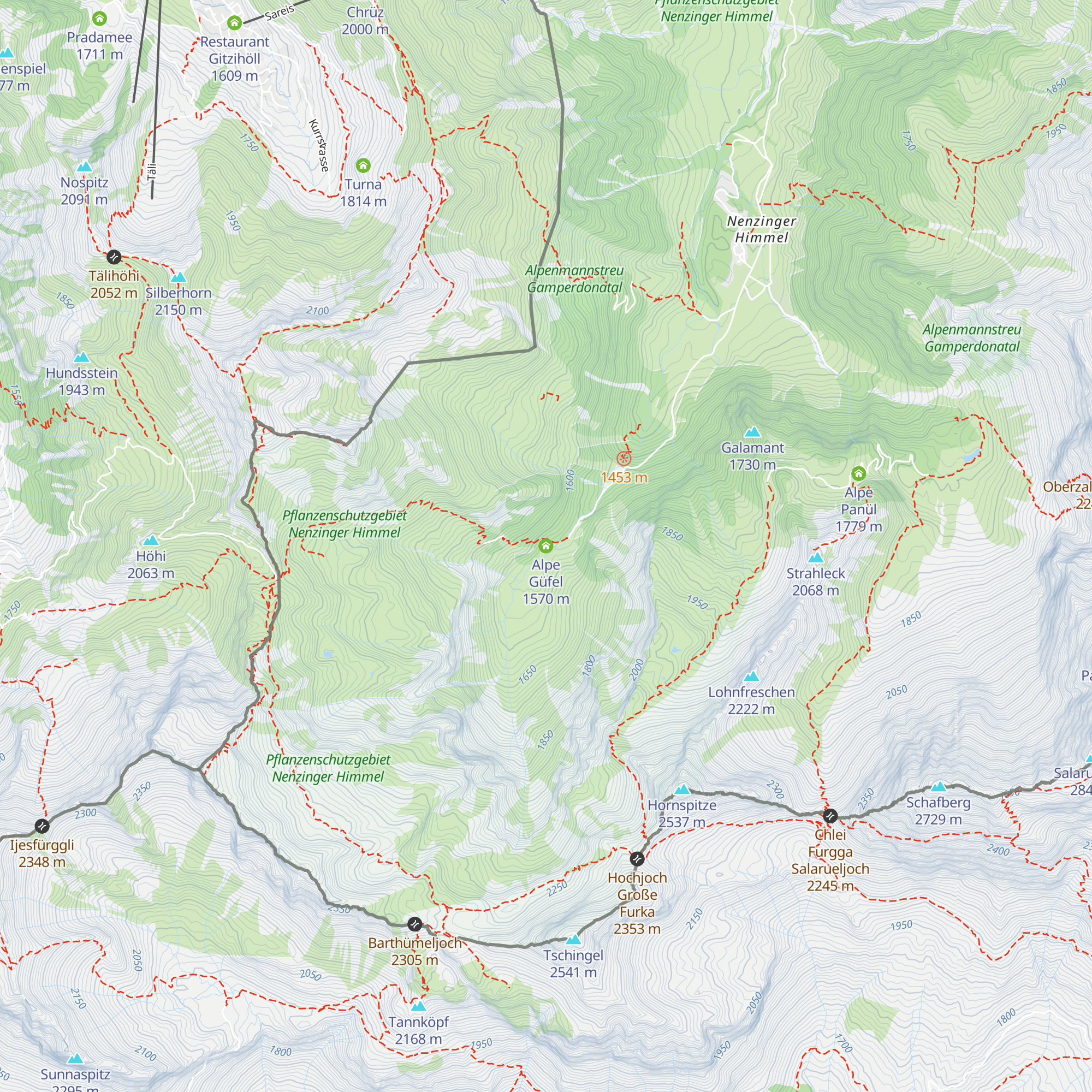 Alpe Güfel map