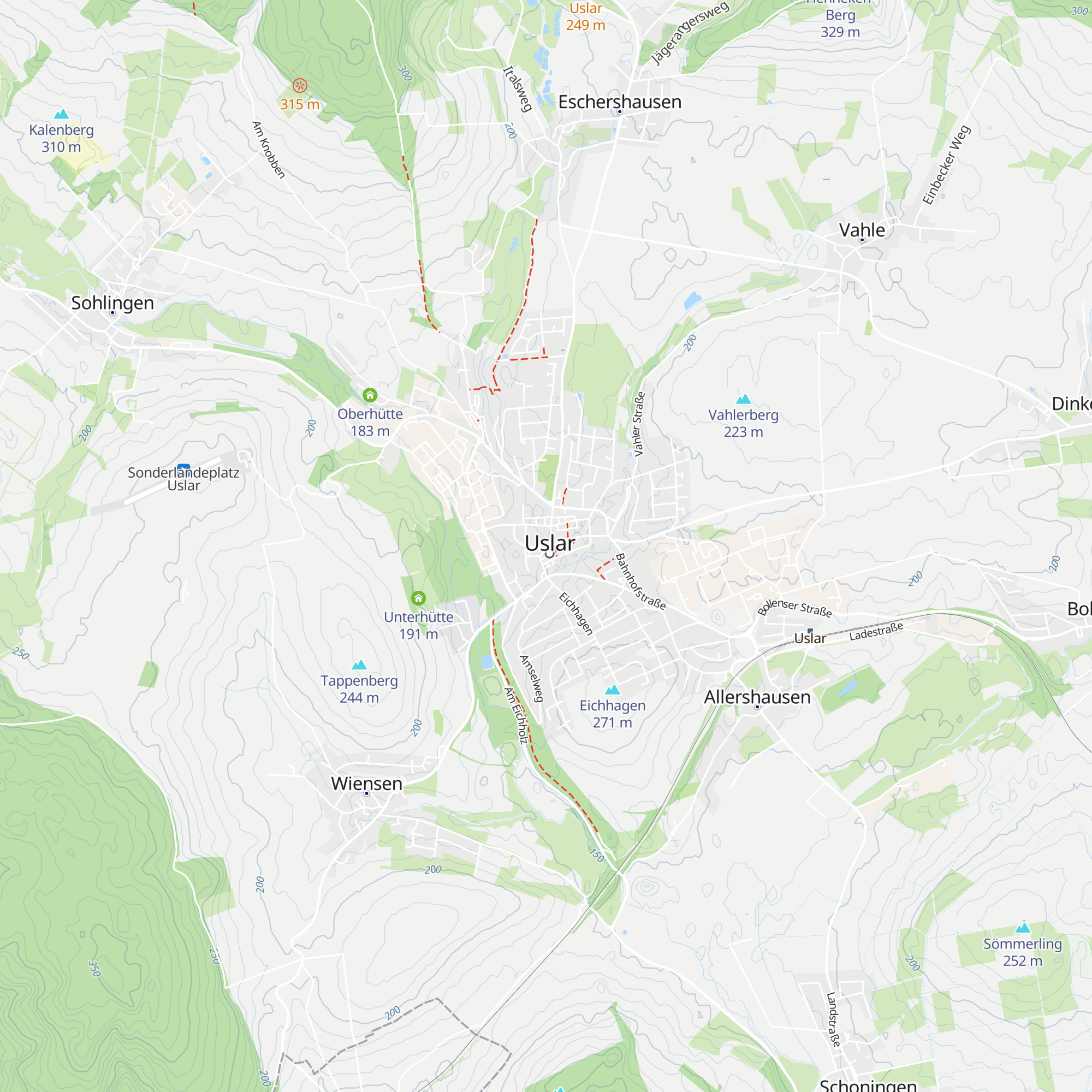 Touristik-Information Uslar map