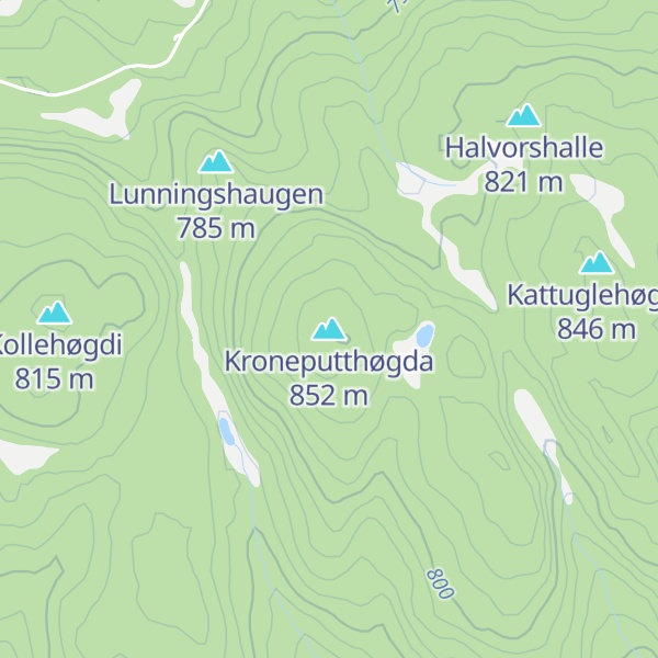 Map of Kroneputthøgda