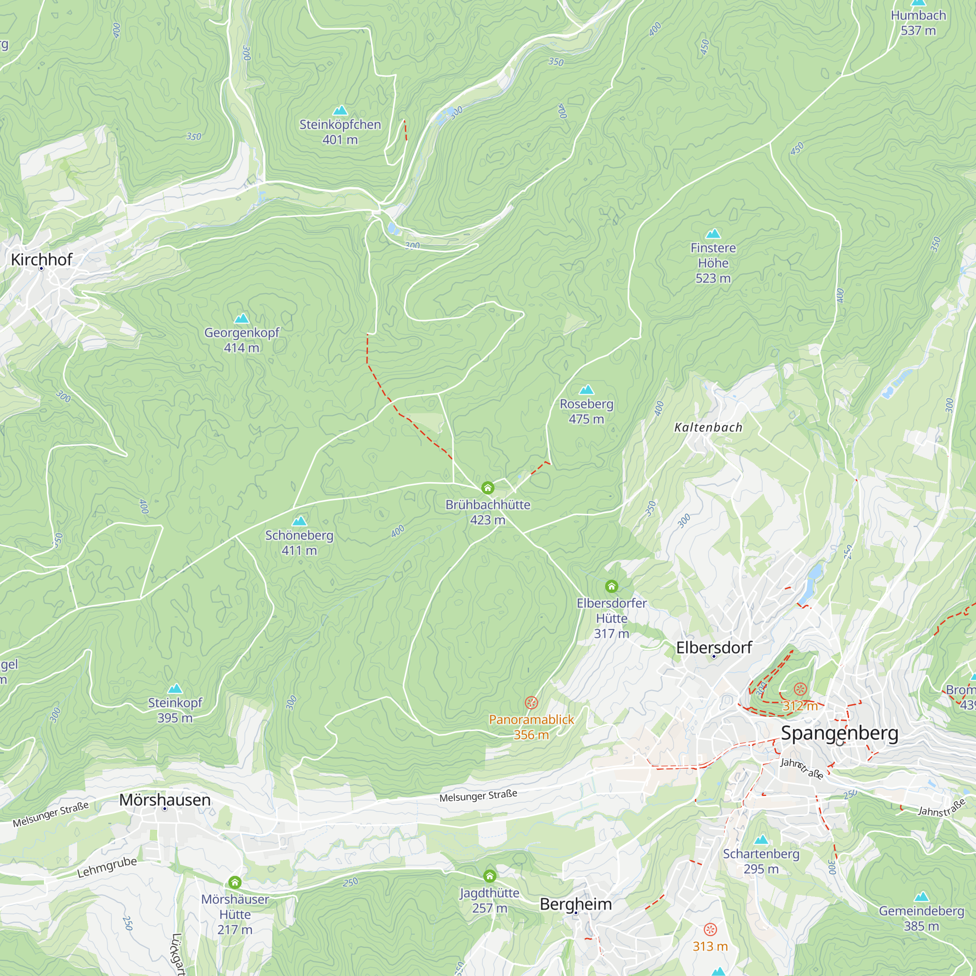 Brühbachhütte map