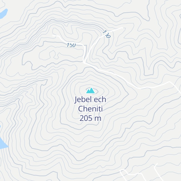 Map of Jebel ech Cheniti