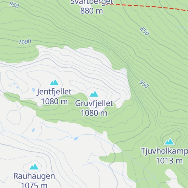 Map of Gruvfjellet