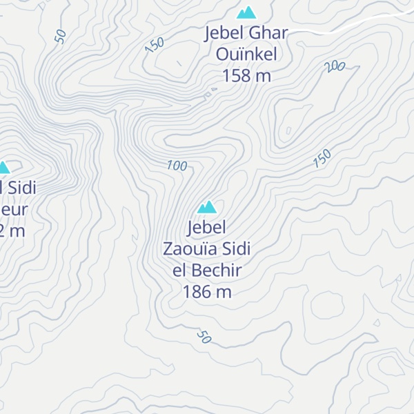 Map of Jebel Zaouïa Sidi el Bechir