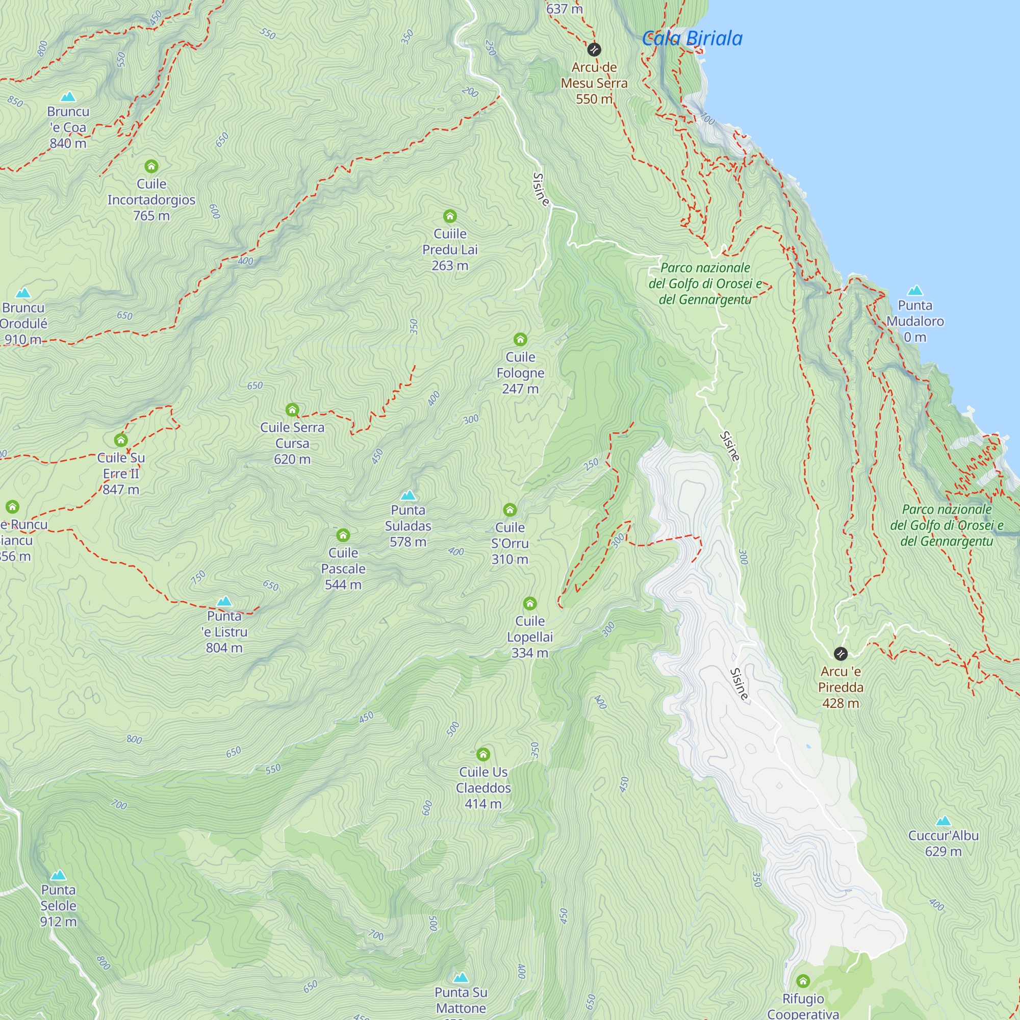 Cuile S'Orru map