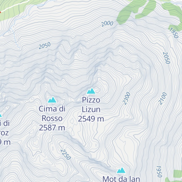 Map of Pizzo Lizun