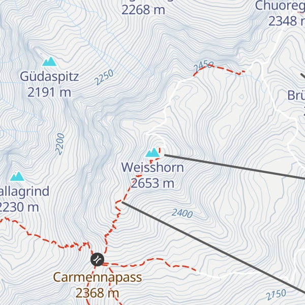 Map of Weisshorn