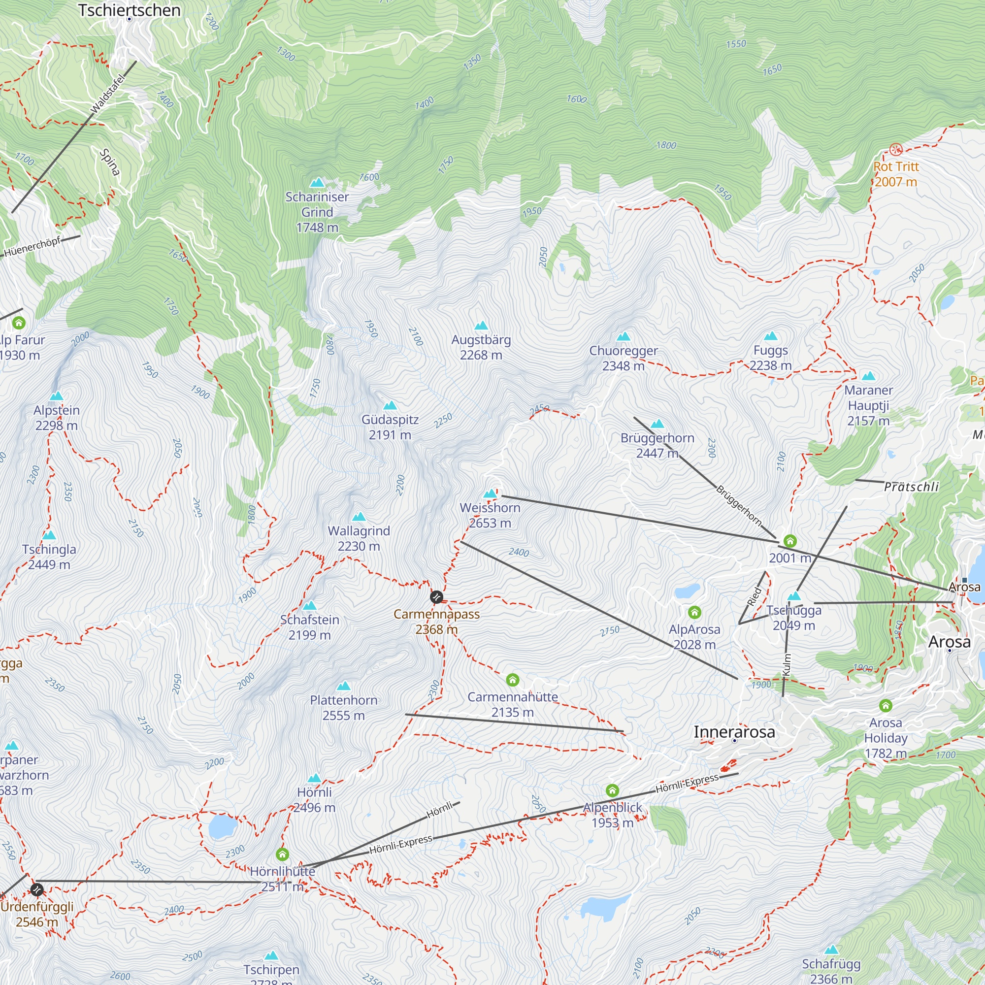 Weisshorngipfel map