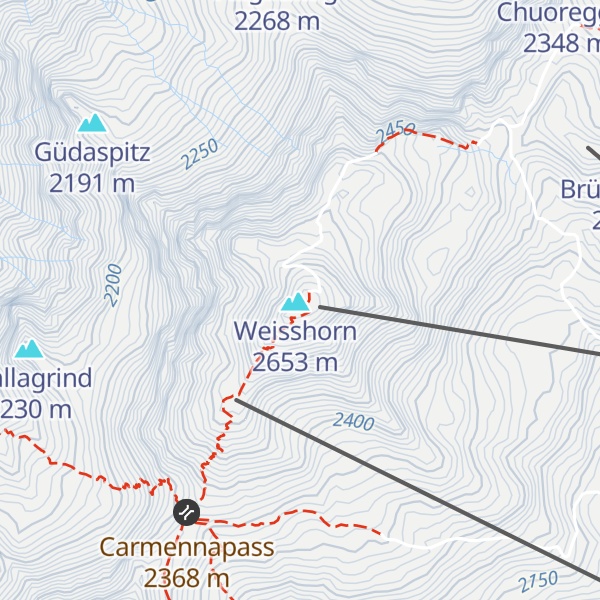 Map of Weisshorngipfel