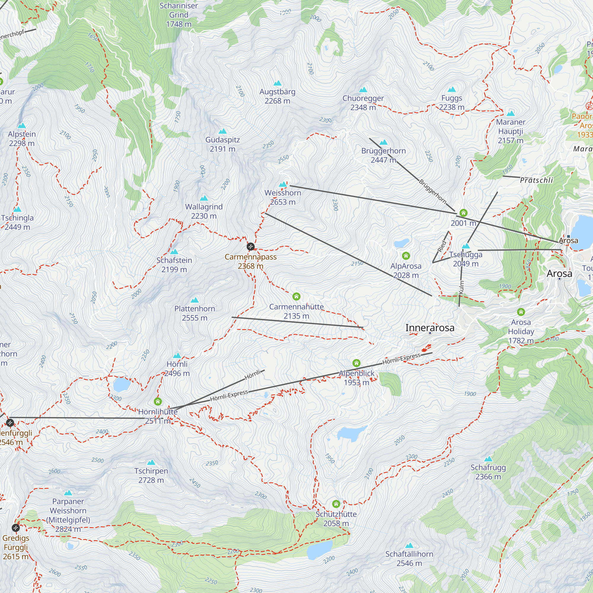 Carmennahütte map