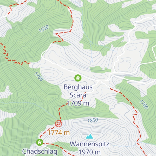 Map of Berghaus Scära