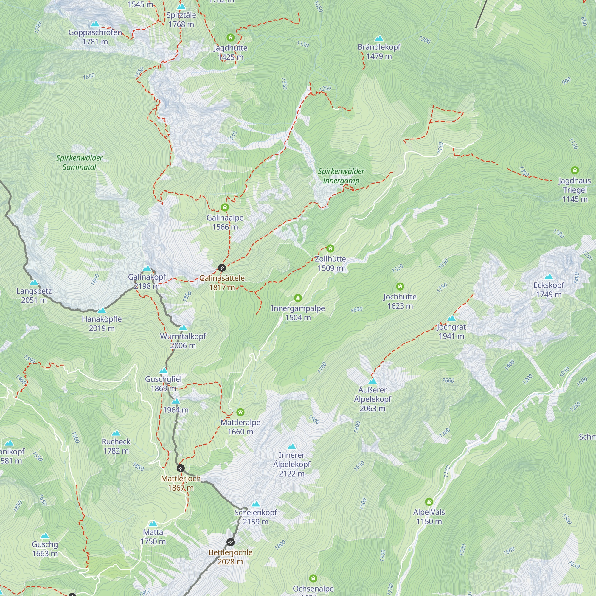 Innergampalpe map