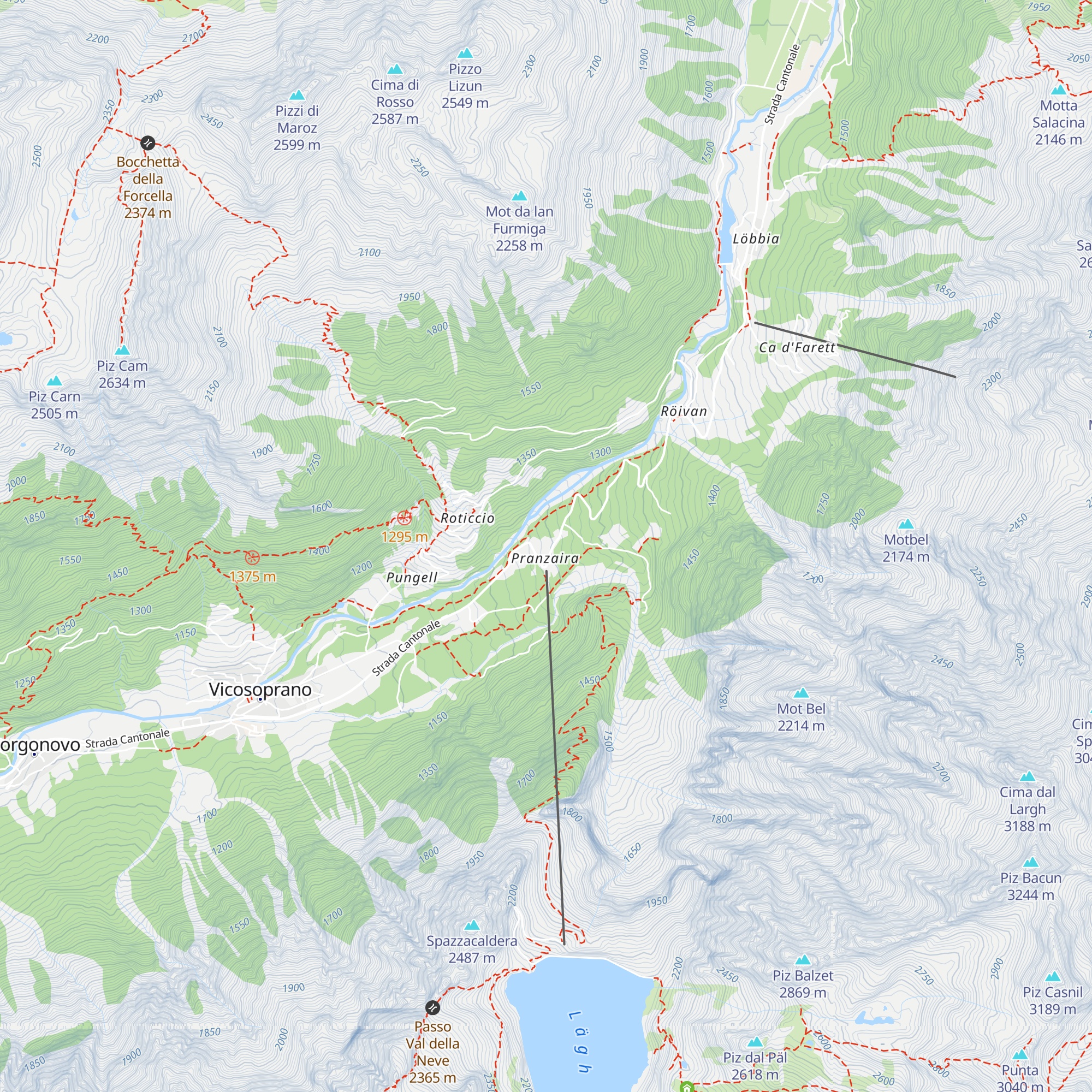Hotel Pranzaira map