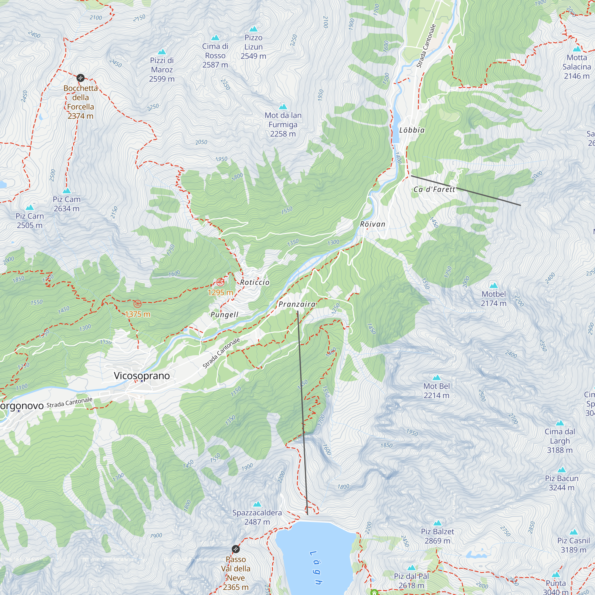 Hotel Pranzaira map
