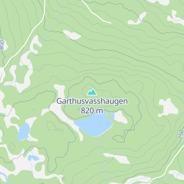 Map of Garthusvasshaugen