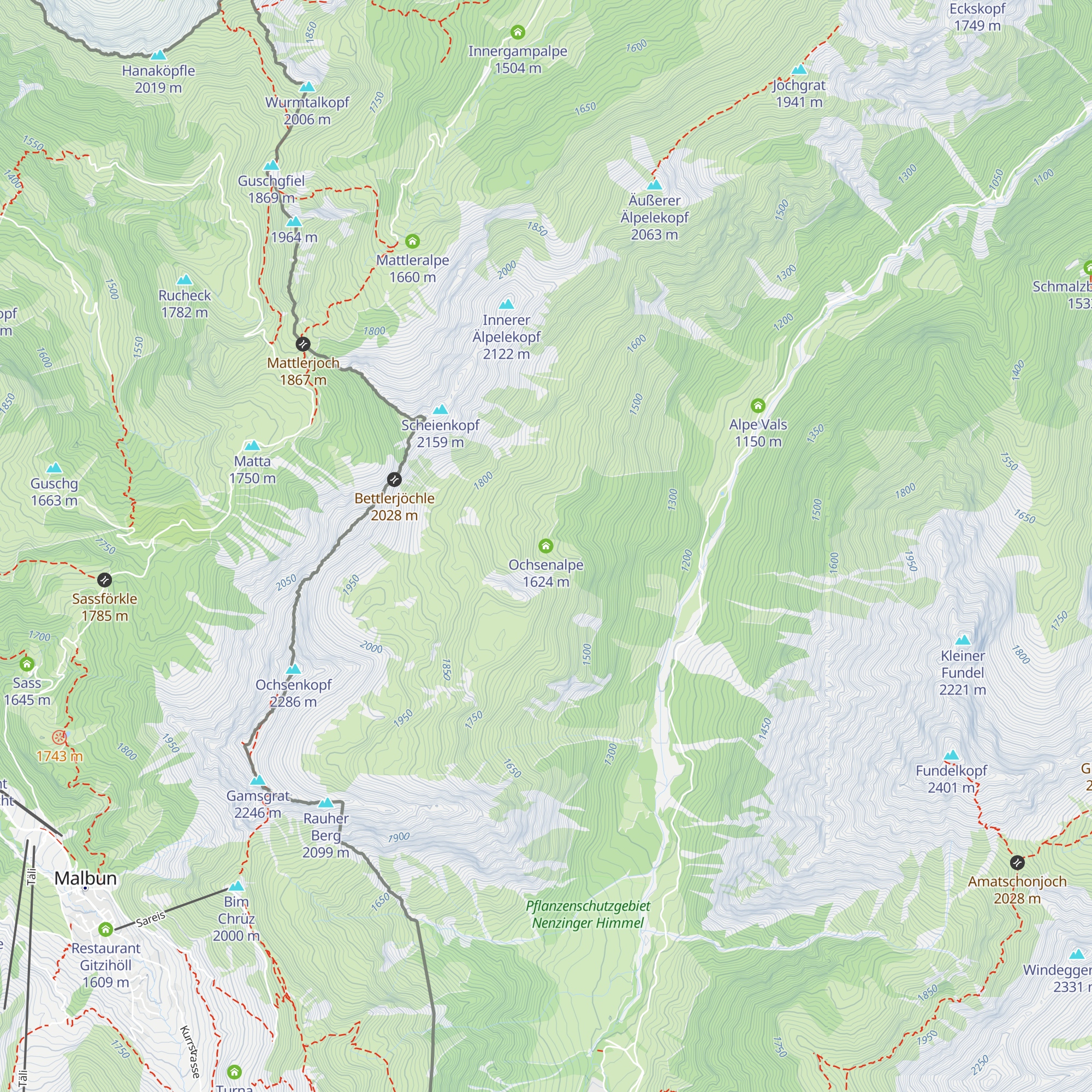 Ochsenalpe map