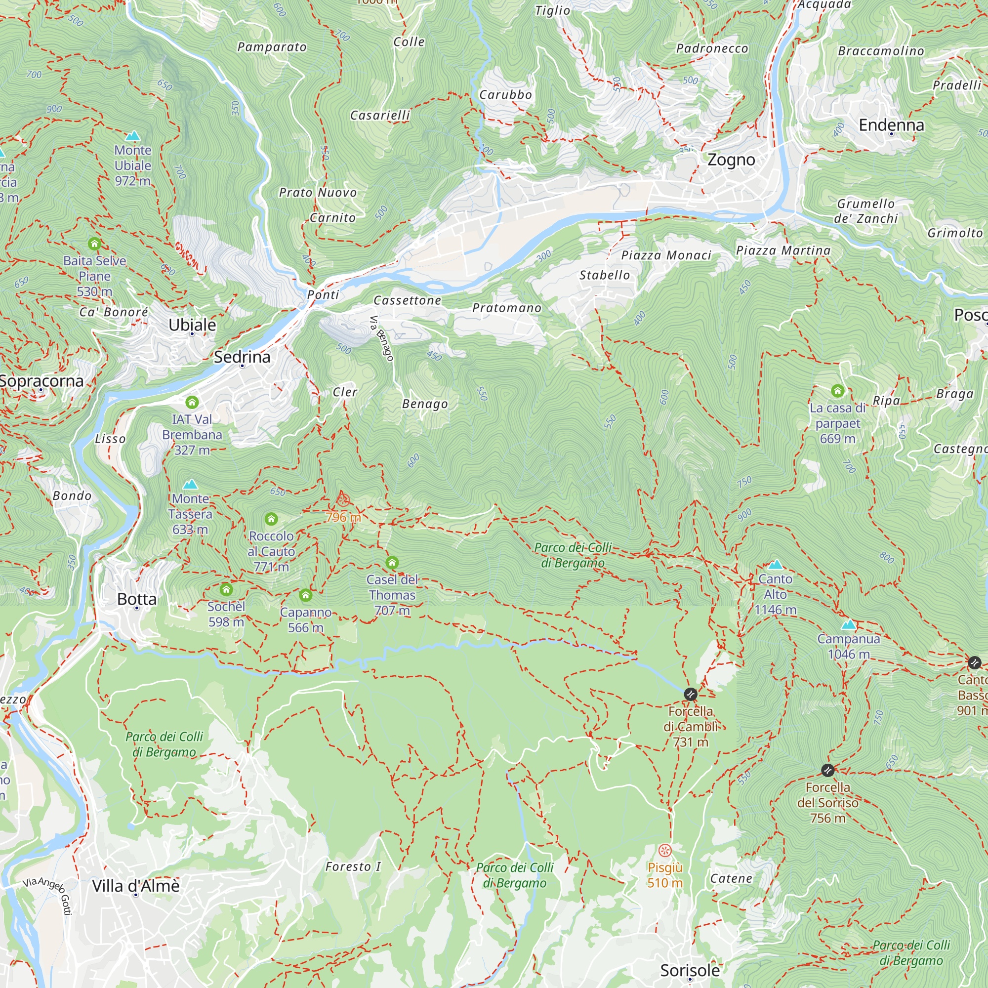 Roccolo fontanone map