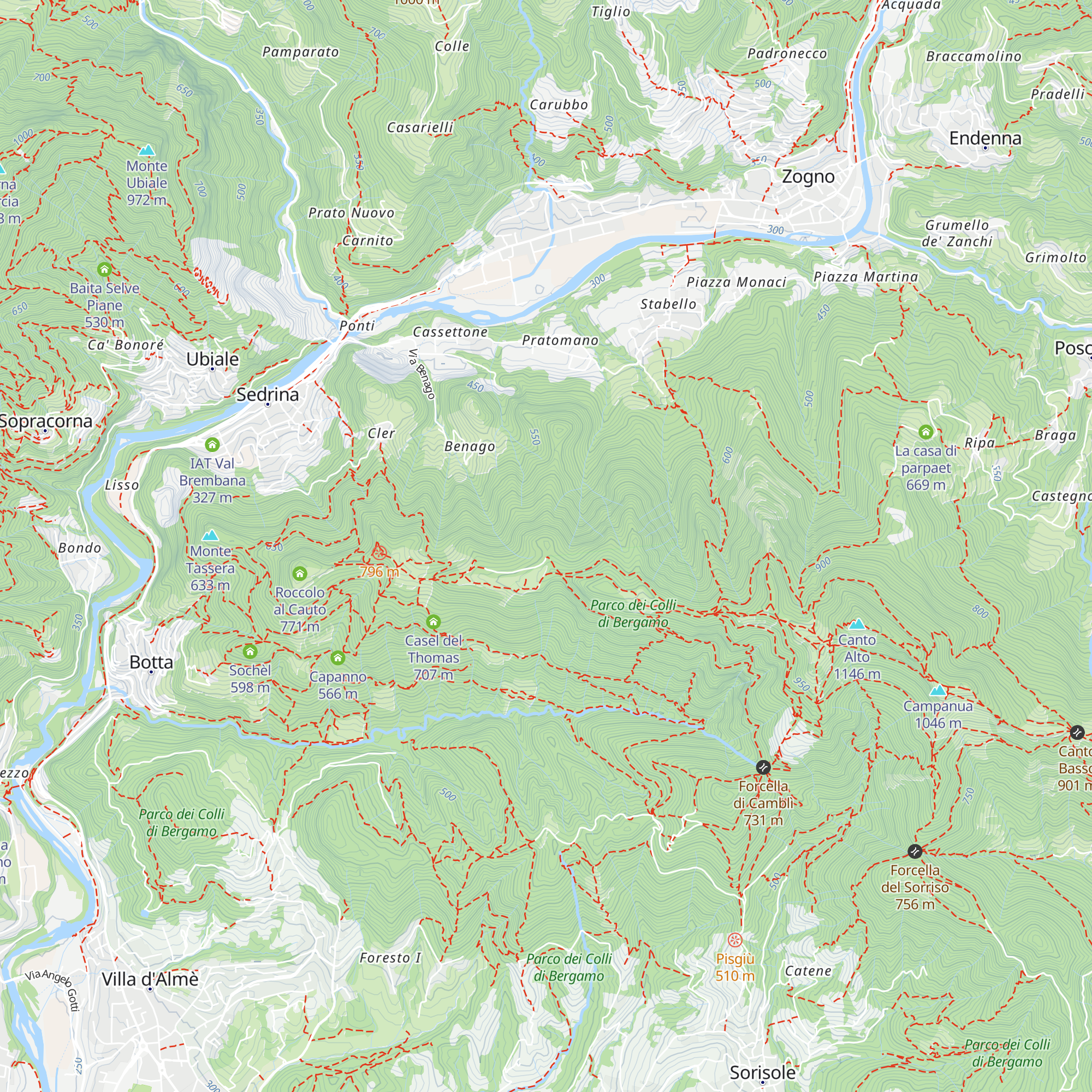 Roccolo fontanone map
