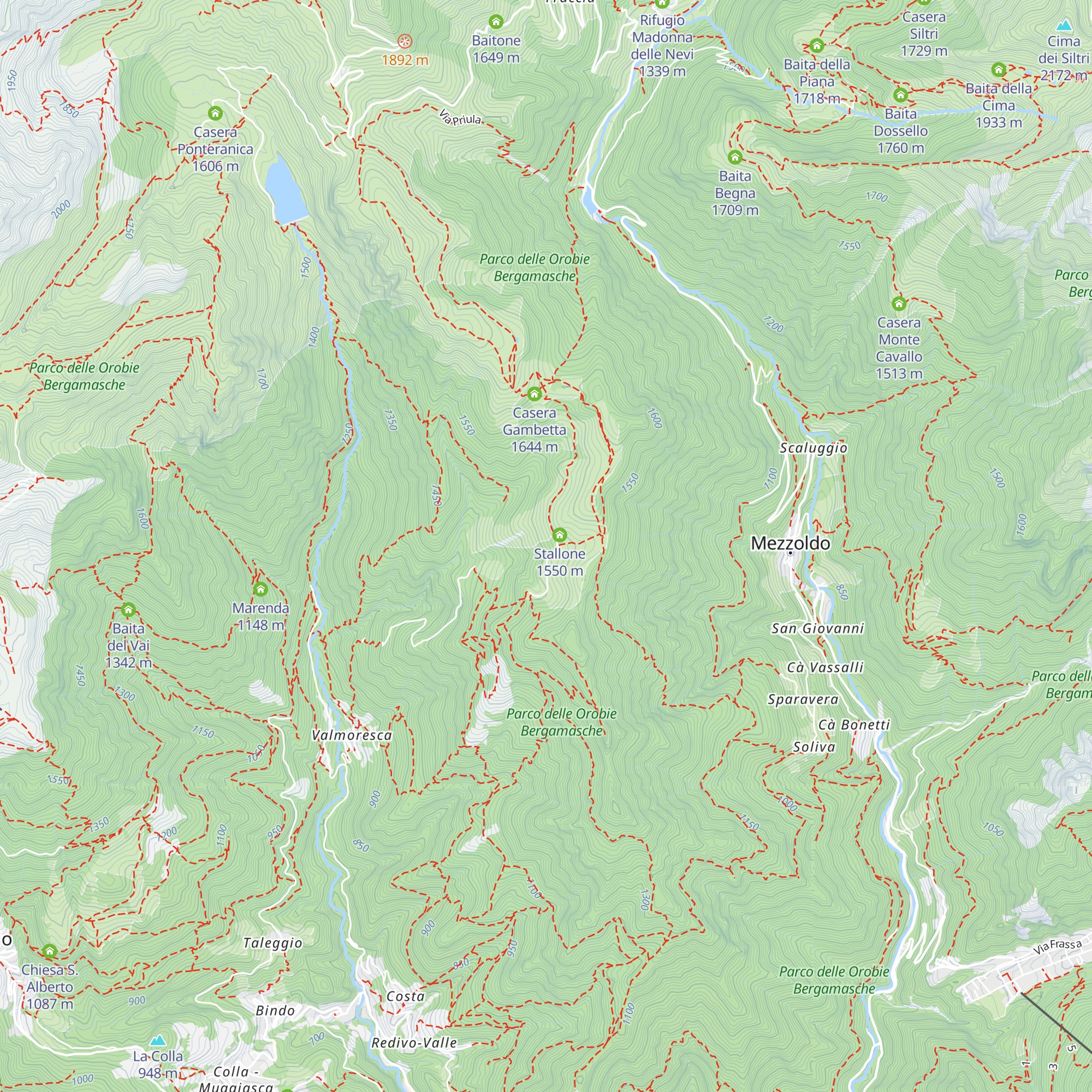 Casera Alpe Cantedoldo map