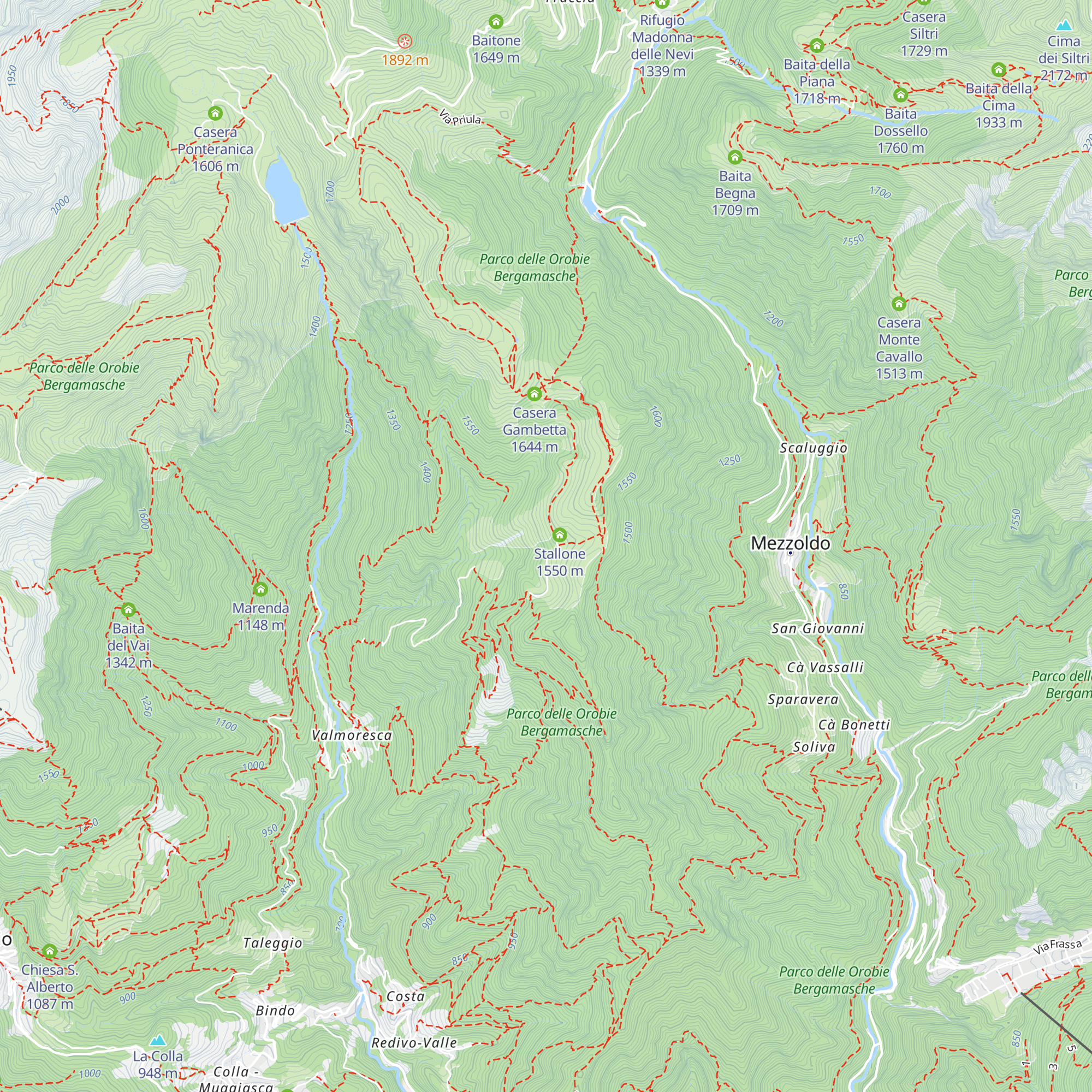 Casera Alpe Cantedoldo map