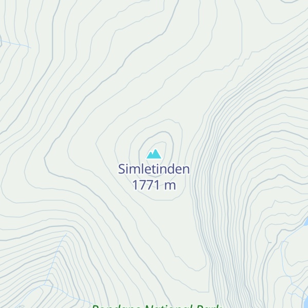 Map of Simletinden