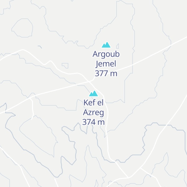 Map of Kef el Azreg