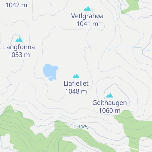 Map of Liafjellet