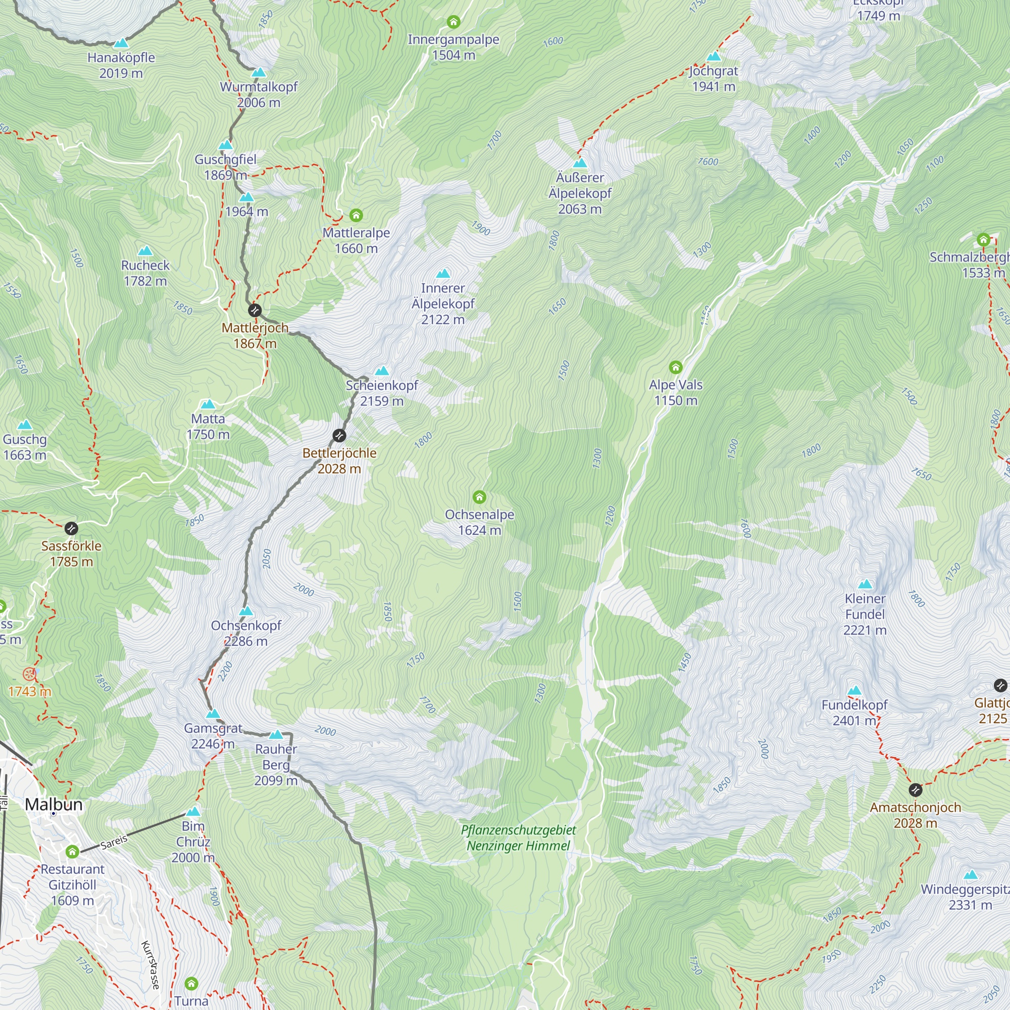 Ochsenalpe map