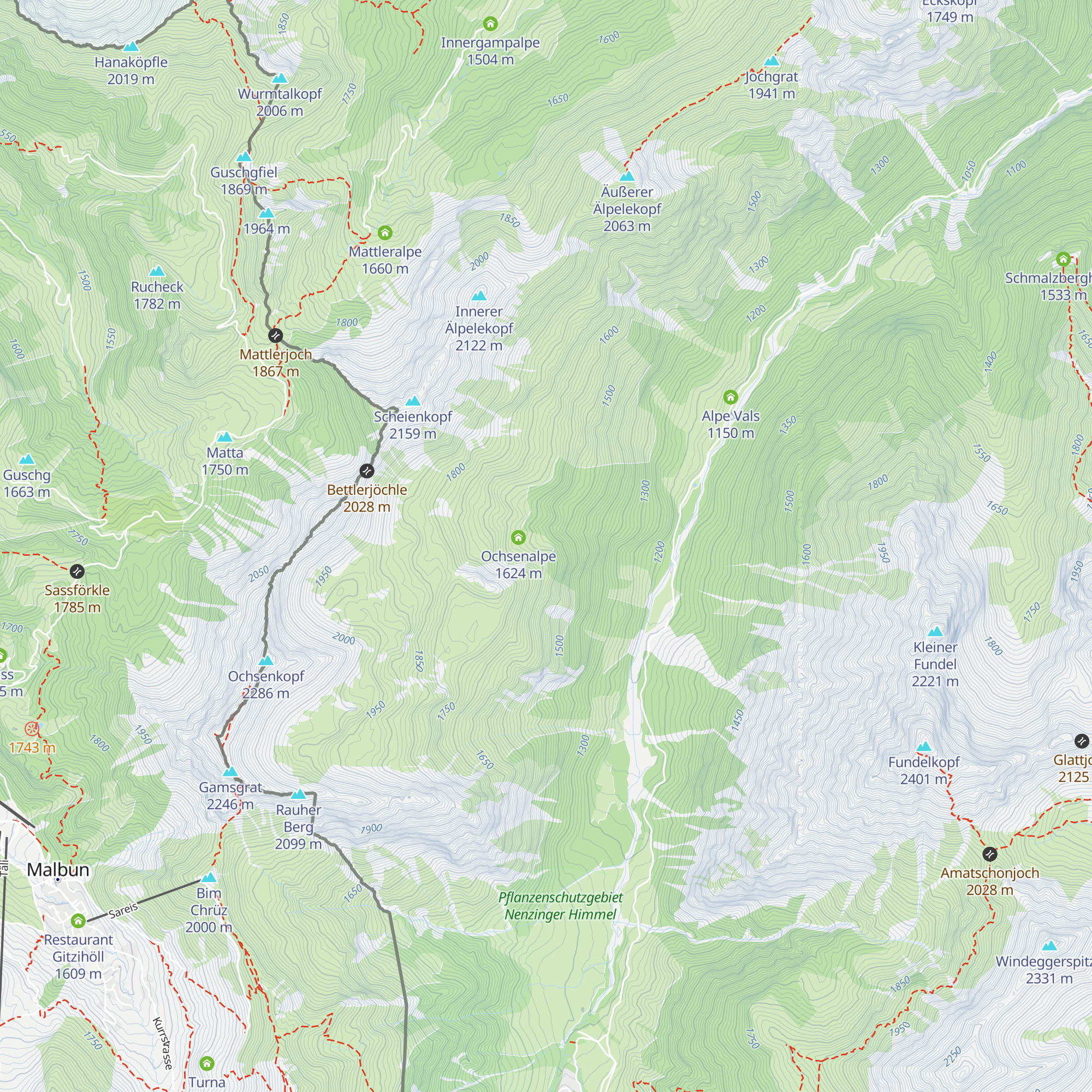 Ochsenalpe map