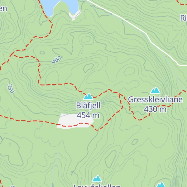 Map of Blåfjellhuken