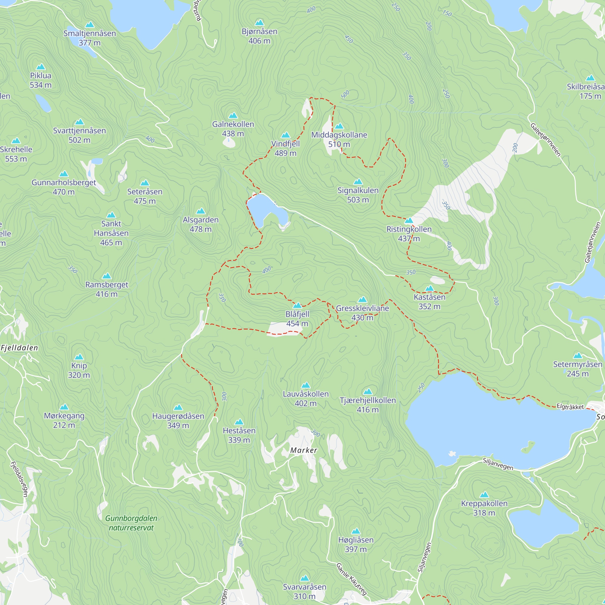 Blåfjellhuken map