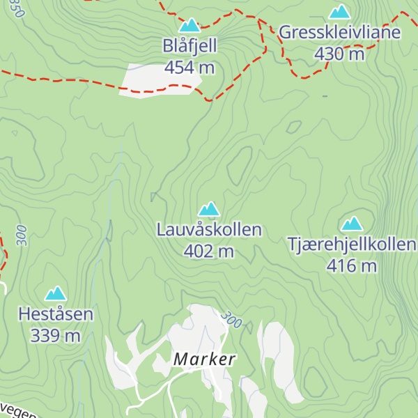 Map of Lauvåskollen