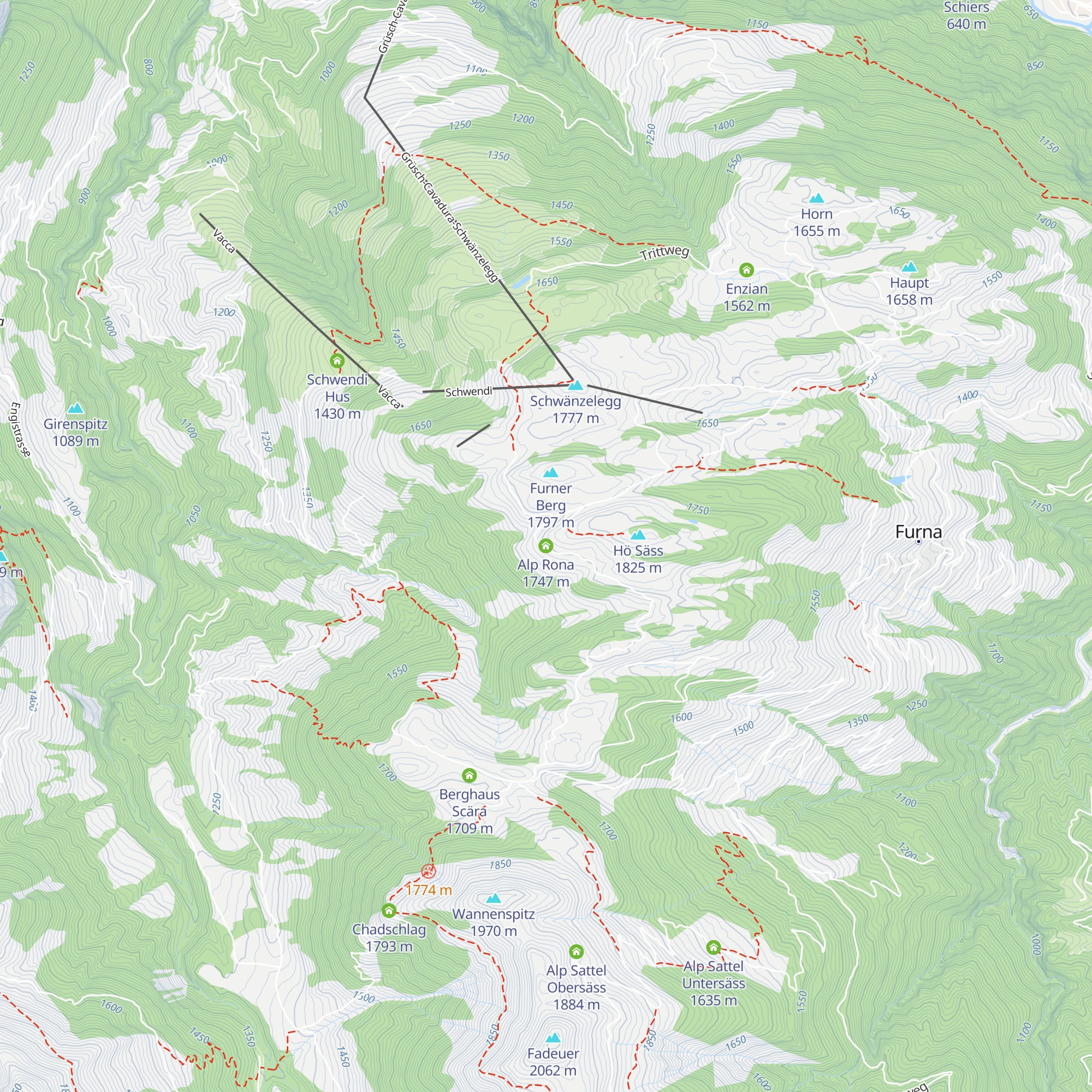 Alp Rona map