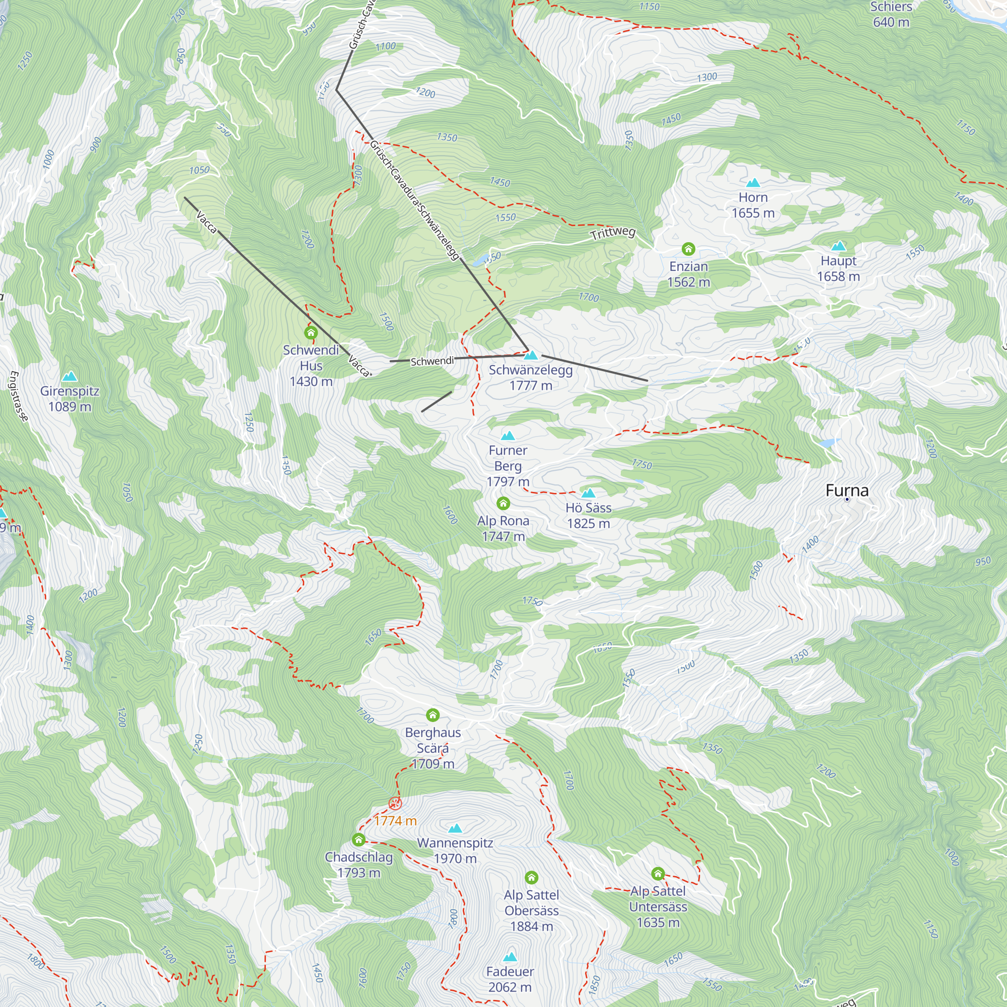 Alp Rona map