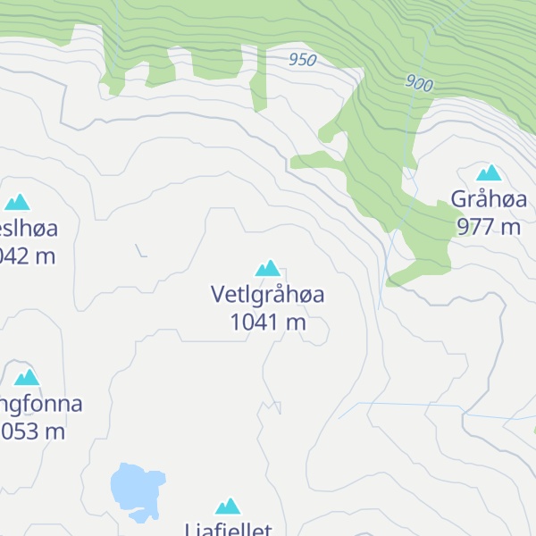 Map of Vetlgråhøa