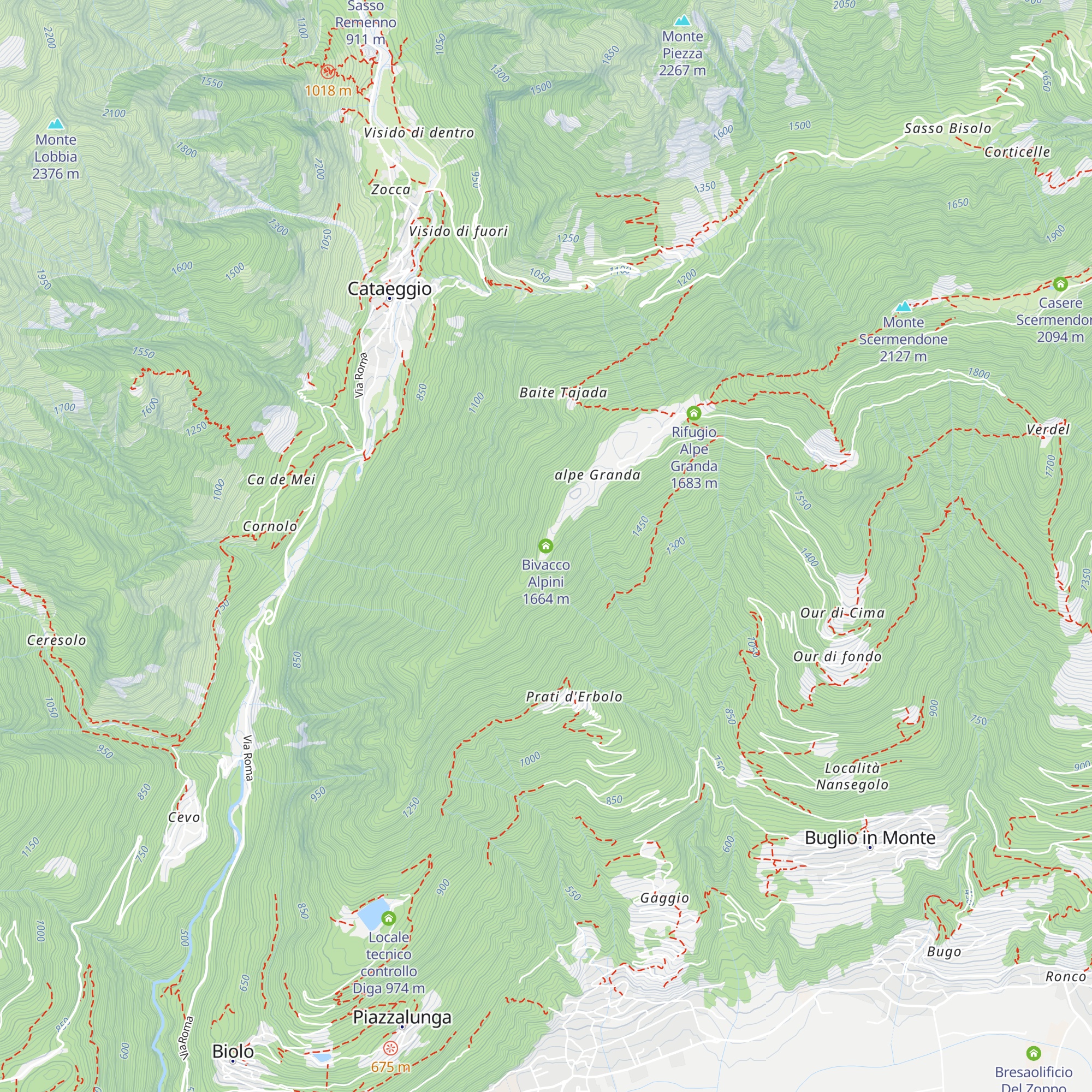 Bivacco Alpini map