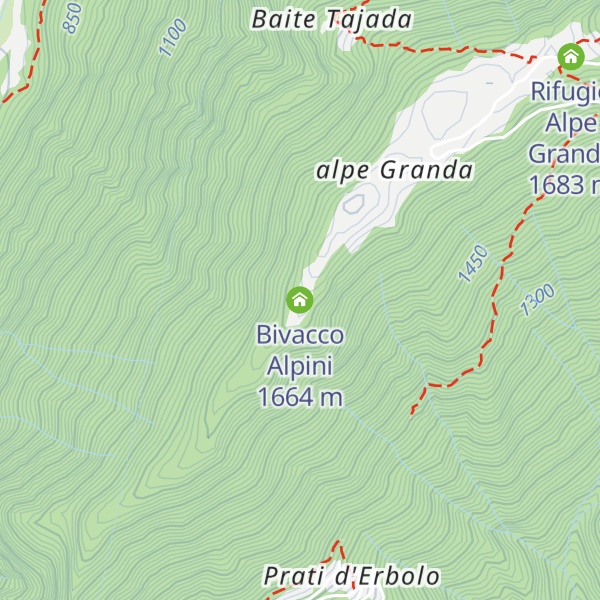 Map of Bivacco Alpini