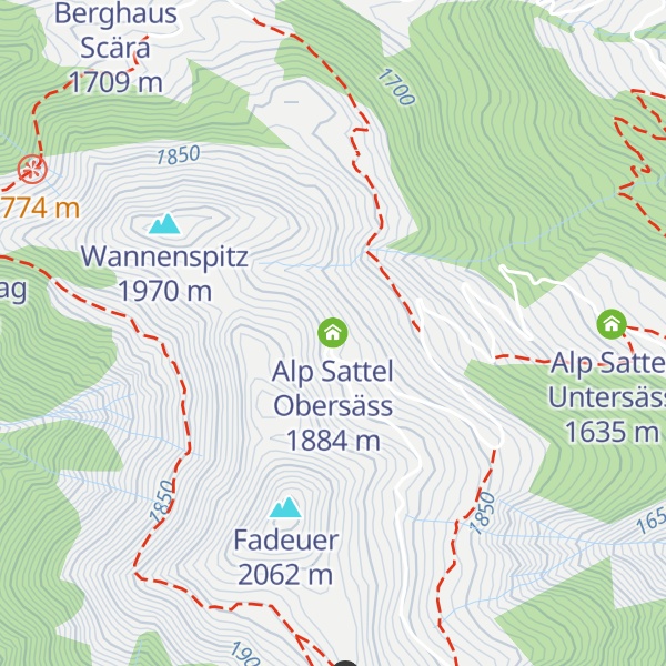 Map of Alp Sattel Obersäss