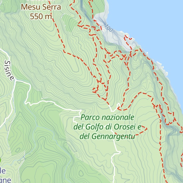 Map of Cuile Iscala Oggiastru