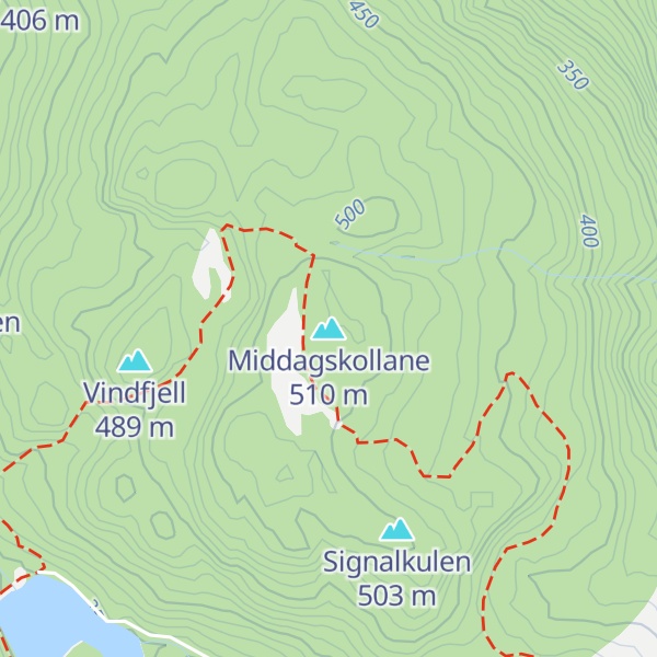 Map of Middagskollane
